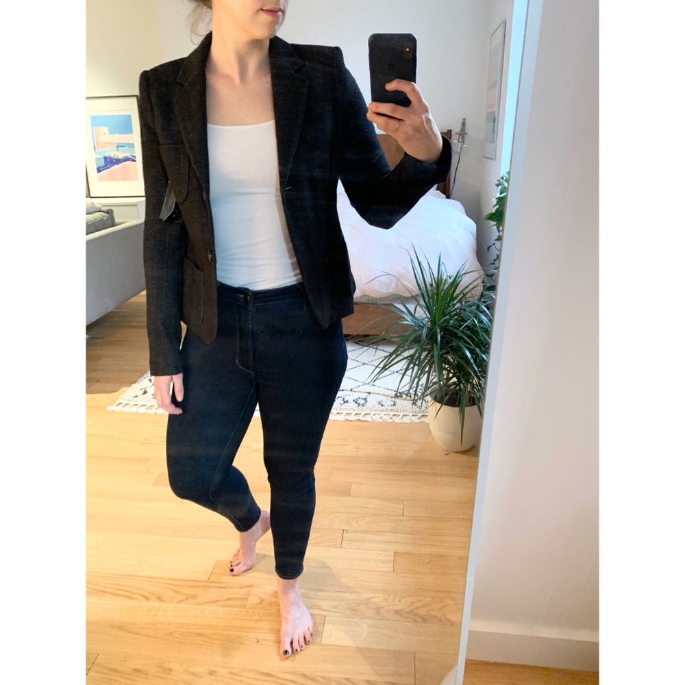 Theory blazer NWT dark grey size 6